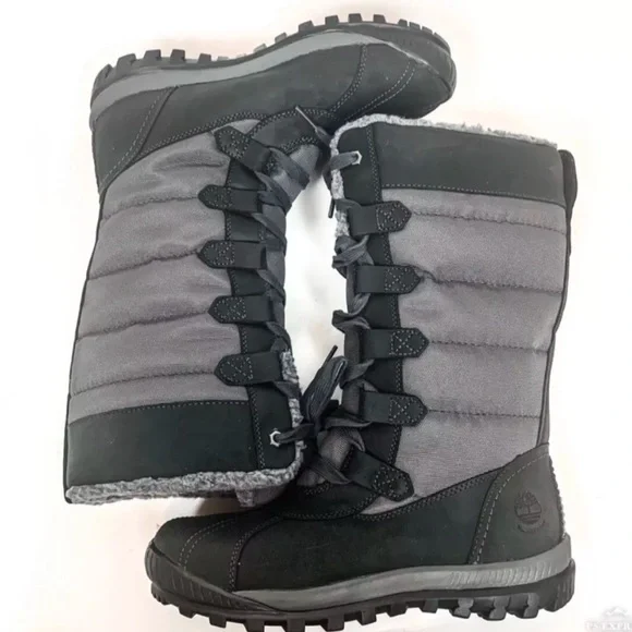 New Timberland MT Hayes Faux Shearling Tall Winter Snow Boot‎ Size 7 - Picture 2 of 7
